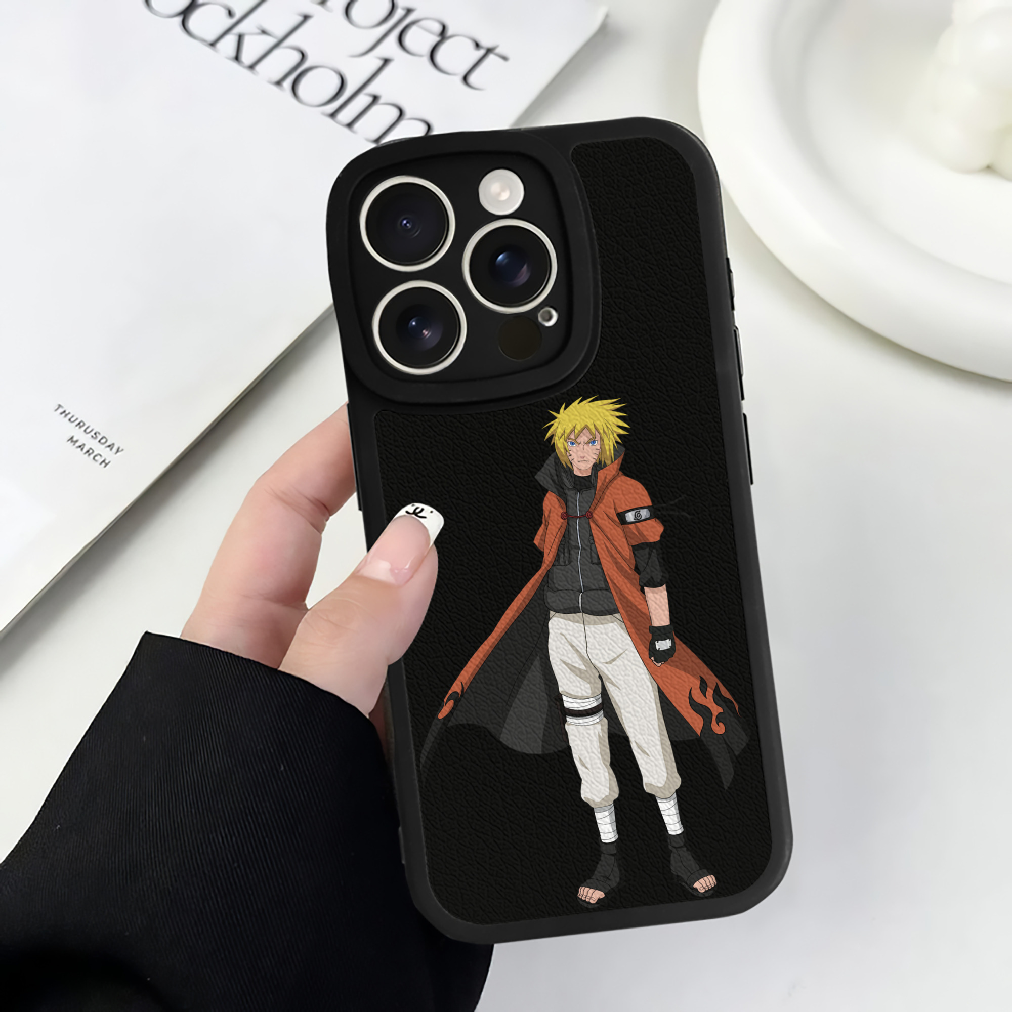 （画像用） NARUTO -ナルト- うずまき ナルト Uzumaki Naruto 【iPhone 16シリーズ対応】シリコンスマホケース（レザー調） 材質：シリコン